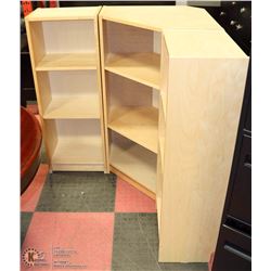 LOT OF 3 BOOKCASES.