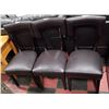 Image 1 : GROUP OF 3 SALON  BROWN LEATHER  CHAIRS