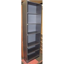 GREY 6.5' BOOKSHELF