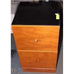 WOOD FRONT 2 DRAWER FILE CABINET