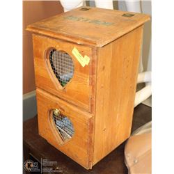 WOOD POTATO & ONION BIN.