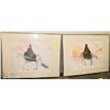 Image 1 : 2 NATIVE AMERICAN INDIAN PRINTS GOLD FRAMES 28X22.