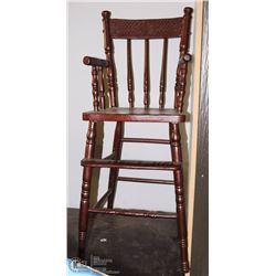 100 YR OLD HIGH CHAIR.