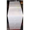 Image 1 : 2 WHITE NIGHTSTANDS WITH 3 DRAWERS EACH