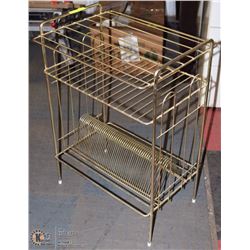 RECORD PLAYER STAND WITH RECORD STORAGE