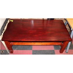 CHERRY WOOD COLOR COFFEE TABLE.