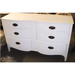 6 DRAWER WHITE PAINTED DRESSER 55X20X34.