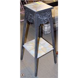 WOODEN 2 TIER PLANT STAND APPROX 3 FEET TALL