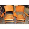 Image 1 : PAIR OF VINTAGE WOOD FOLDING ARM CHAIRS