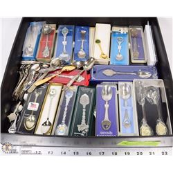 LARGE LOT OF COLLECTOR SPOONS.  COLLECTIBLES
