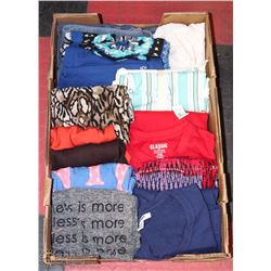 12 PCS OF LADIES CLOTHING SIZE X-LARGE, INCLUDES