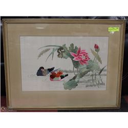 23"X29" ORIENTAL SILK  ART PICTURE
