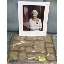QUEEN ELIZABETH PRINT & PICTURE FRAME 20X16.