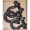 Image 1 : LOT OF 3 HEAVY DUTY SHACKELS SIZE 1-1/8