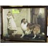 Image 1 : GIRL & HER DOG FRAMED PRINT