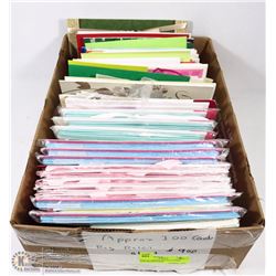 BOX OF APPROX 300 HALLMARK AND BRAND NAME
