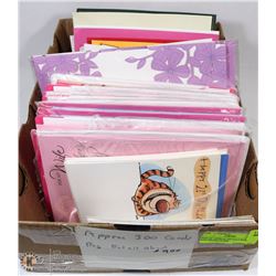 BOX OF APPROX 300 HALLMARK AND BRAND NAME