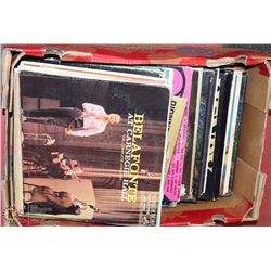 BOX OF LPS INCL JOHNNY CASH, WILF CARTER, KENNY