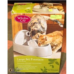 WHISKERCITY LARGE PET FOUNTAIN IN BOX.