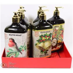 LOT OF 6 HOME& BODY HOLIDAY HAND SOAP