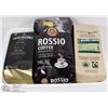 Image 1 : FLAT OF 3 NEW BAGS OF COFFEE INCL ROSSIO,JAVAWORKS