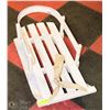 Image 1 : VINTAGE CHILDRENS WOOD SLED.