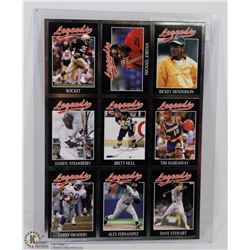 LEGENDS 9 CARD UNCUT SHEET MICHAEL JORDAN/ BRETT