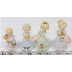 1982 ENESCO GROWING UP BIRTHDAY GIRLS BLONDE AGE