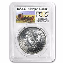 1883-O RARE Stage Coach Series Morgan Silver Dollar BU PCGS Graded in slab