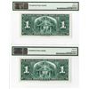 Image 2 : Bank of Canada, 1937 High Grade Sequential Banknote Pair.