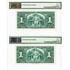 Image 2 : Bank of Canada, 1937 High Grade Sequential Banknote Pair.