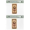 Image 1 : Bank of Taiwan, 1950 Issue High Grade Sequential Banknote Pair.