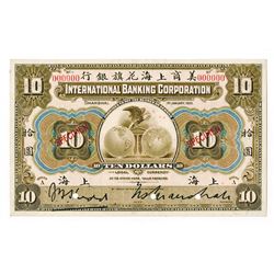 International Banking Corporation, 1905 Issue Specimen Banknote.