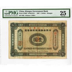 Kiangse Government Bank, 1907 Dollar Issue Banknote.