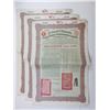 Image 1 : Kaiserlich Chinesische Tientsin-Pukow-Staatseisenbahn-Anleihe, 1908 Lot of 3 Issued Bonds