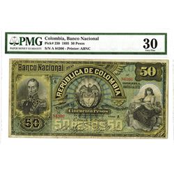 Banco Nacional de la Republica de Colombia, 1895, Issued Note