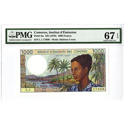 Comoros, Institut d'Emission, ND (1976) Issued Banknote.