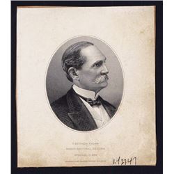 T.Estrada Palma Proof Vignette From 1905 Issue Cuban Banknote.