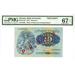 Bank of Estonia, 1937, Specimen Note