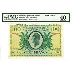 Caisse Centrale de la France Libre, 1941, Specimen Note