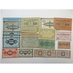 Germany WWI Notgeld and POW Notgeld Assortment, ca.1916-18.