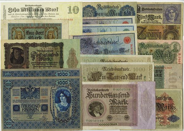 Notes 1900s Various Issuers, 1900s-20s, Group of 40 Issued Notes