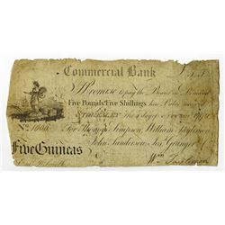 Commercial Bank, 1796 Issue Banknote.