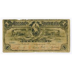 Banco de Guatemala "Sucurso Quezaltenango", 1897, Issued Note