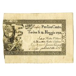 Kingdom of Sardinia, 1794, Issued High Grade Note