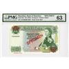 Image 1 : Bank of Mauritius, 1967 ND Specimen Banknote.