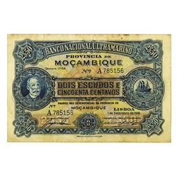 Mozambique, Banco Nacional Ultramarino, 1941 issue Banknote.