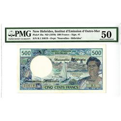 New Hebrides, Institut d'Emission d'Outre-Mer ND (1970) Issued Banknote.