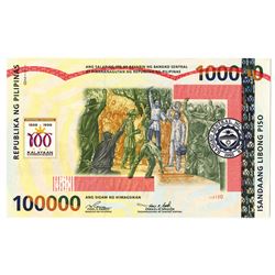 Bangko Sentral ng Philippines, 1998 Commemorative 100,000 Piso Banknote.