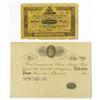 Image 1 : Sveriges Rikes Standers Bank, 1850 Issue banknote and ca.1820's Private Banknote.